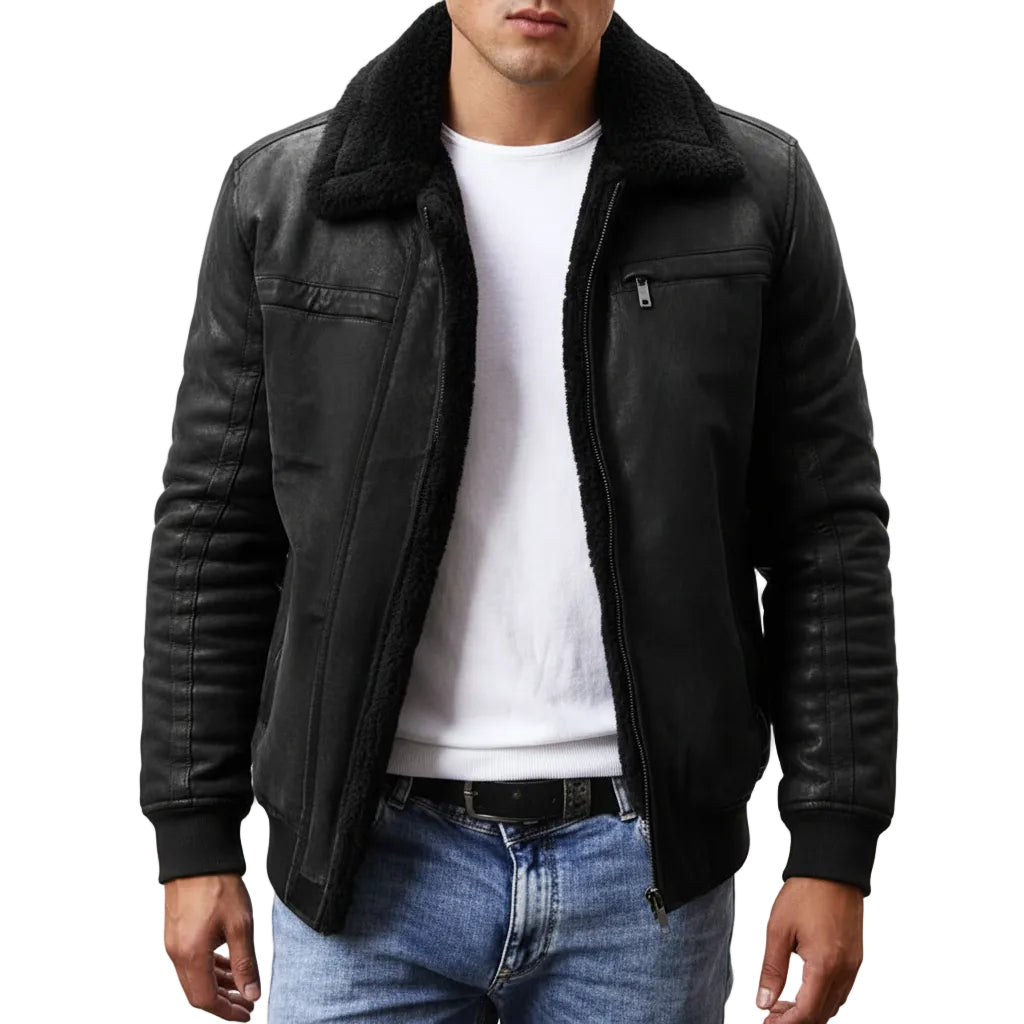 Herren Jacke mit Reißverschluss und Schmaler Passform
