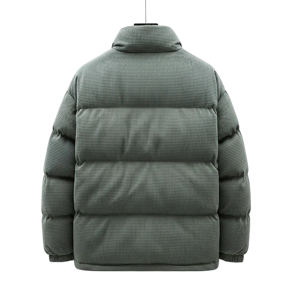 Herren Jacke mit Waffelstruktur und Knopfleiste